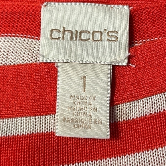 Chico’s Striped Lace Up Side Sweater Size 1 - Picture 10 of 10
